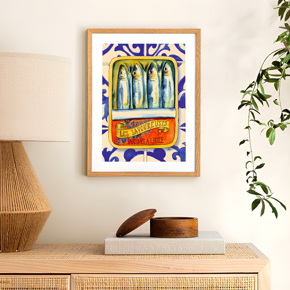 Sardines Print, Vintage Retro Kitchen Poster - Image 2