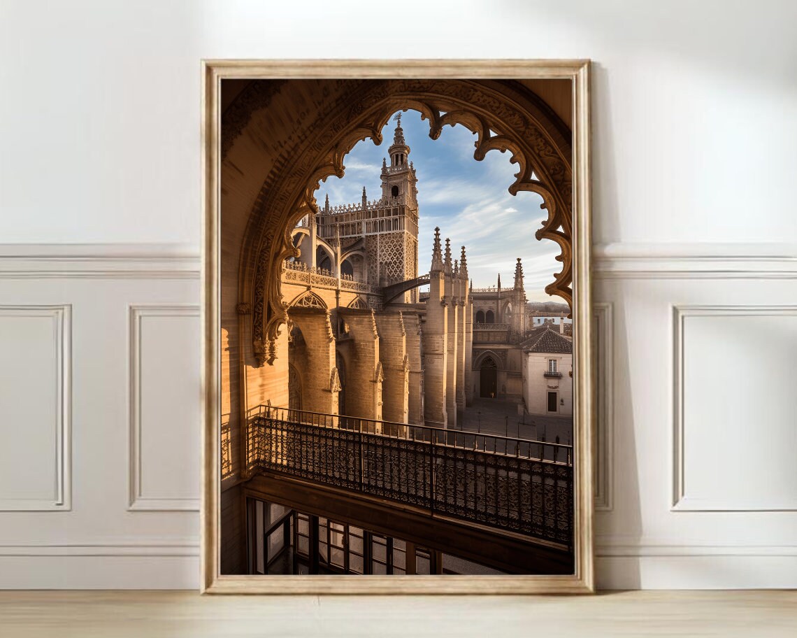 Seville Travel Poster, Andalusia Spain Wall Art Print