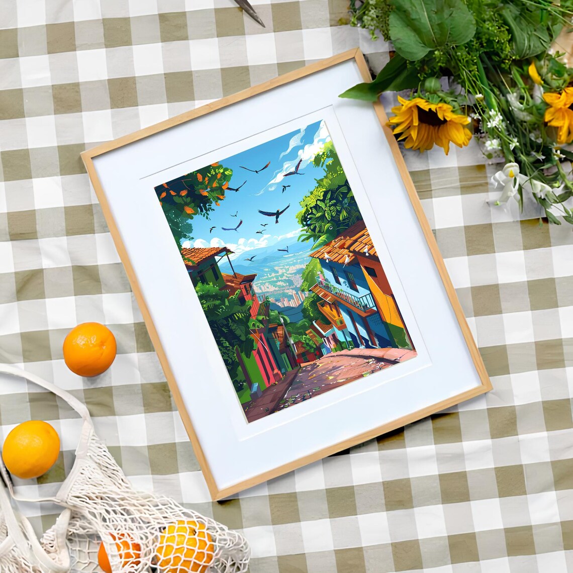 Medellin Floral Nostalgia Travel Poster, Colombia - Image 2