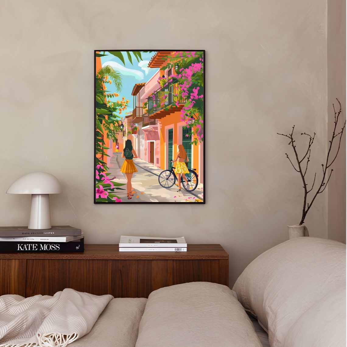 Cartagena Print Colombia Illustration Cartagena Travel Poster Cartagena Painting Floral Print Nostalgia Print - Image 3