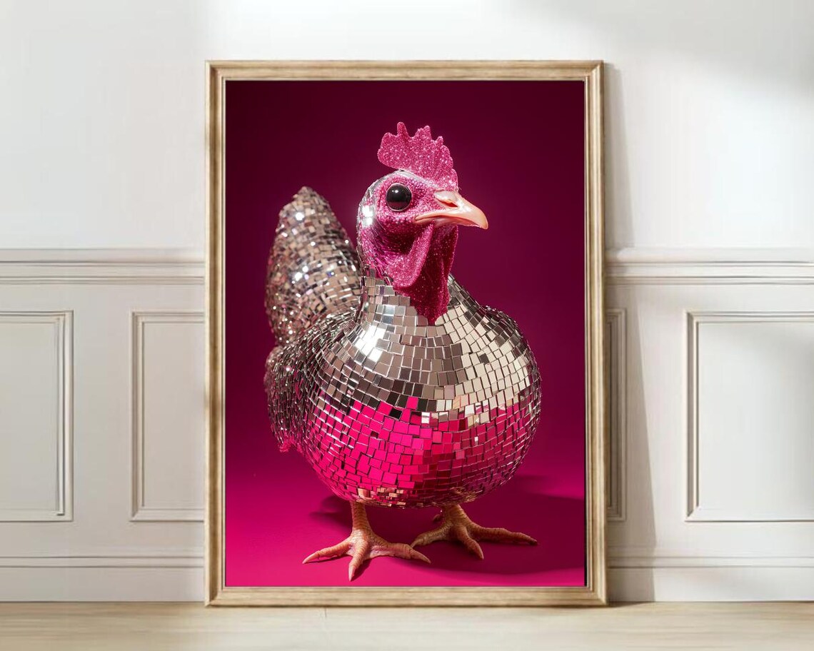 Disco Turkey Thanksgiving Party Art Print