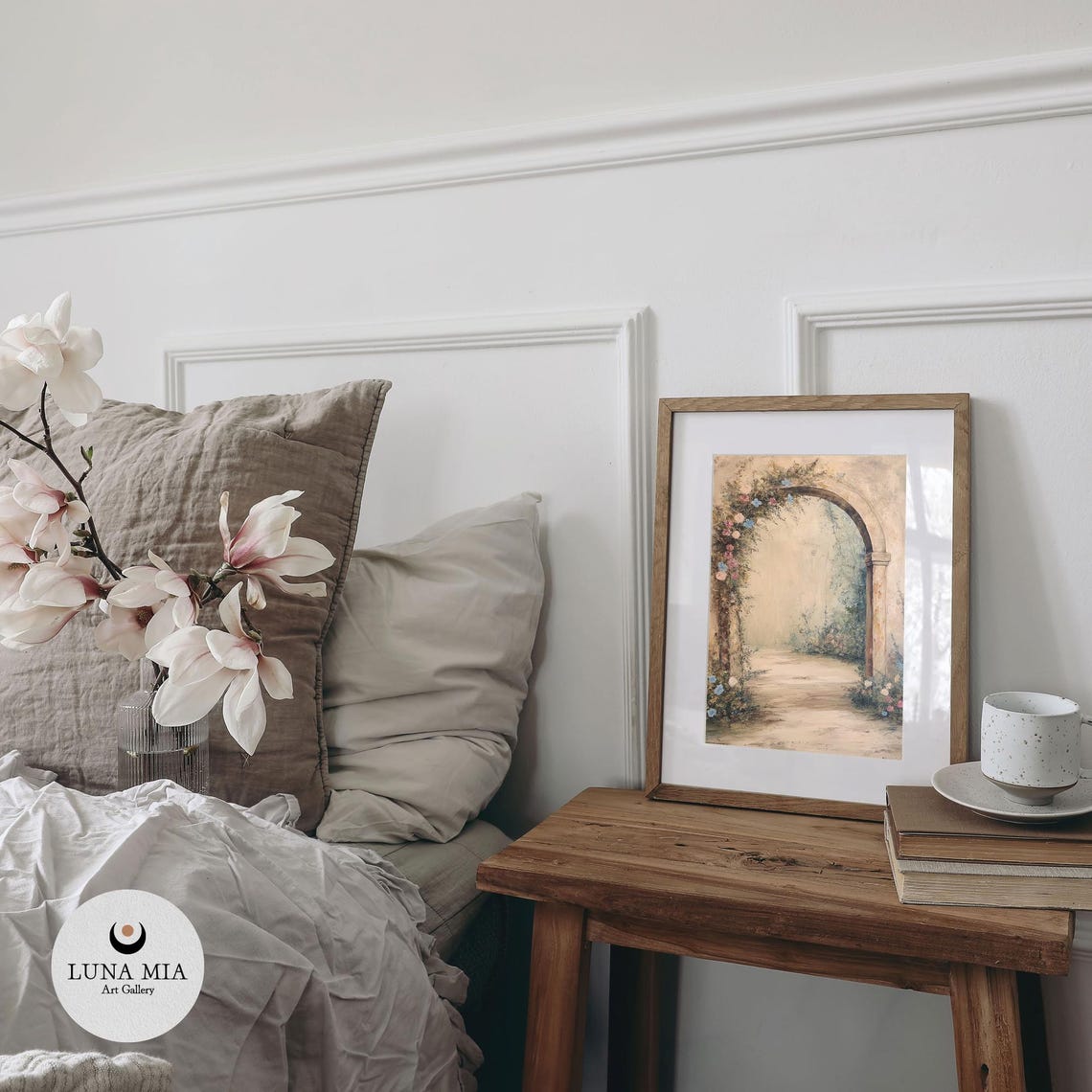 Rose Covered Stone Archway Leading Into A Dreamy Garden Path Poster - Image 2