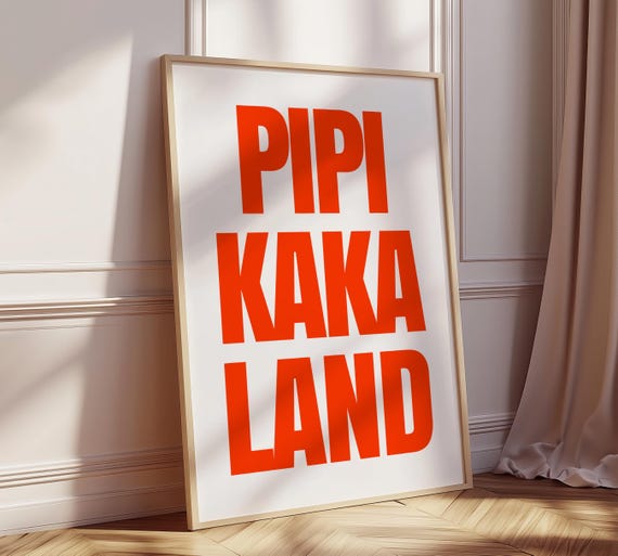 Pipi Kaka Land Bathroom Humor Art Print