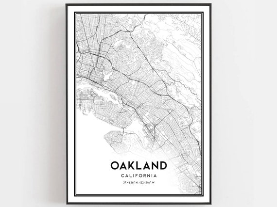 Oakland Map Poster, City Street Decor Gift