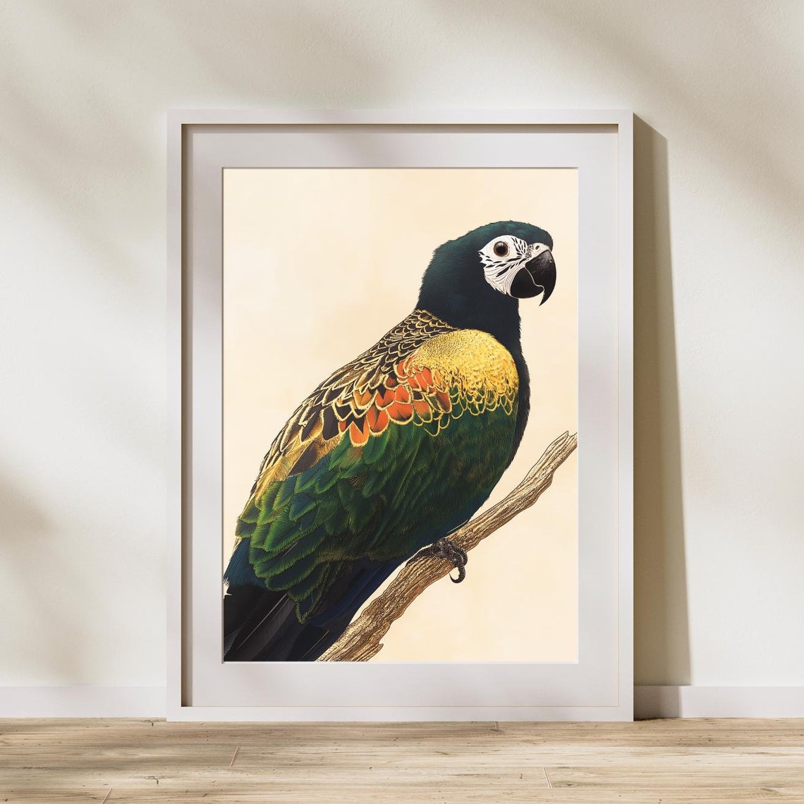 Parrot Wall Art Vibrant Bird Illustration Tropical Artwork For Naturethemed Decor Home Or Office