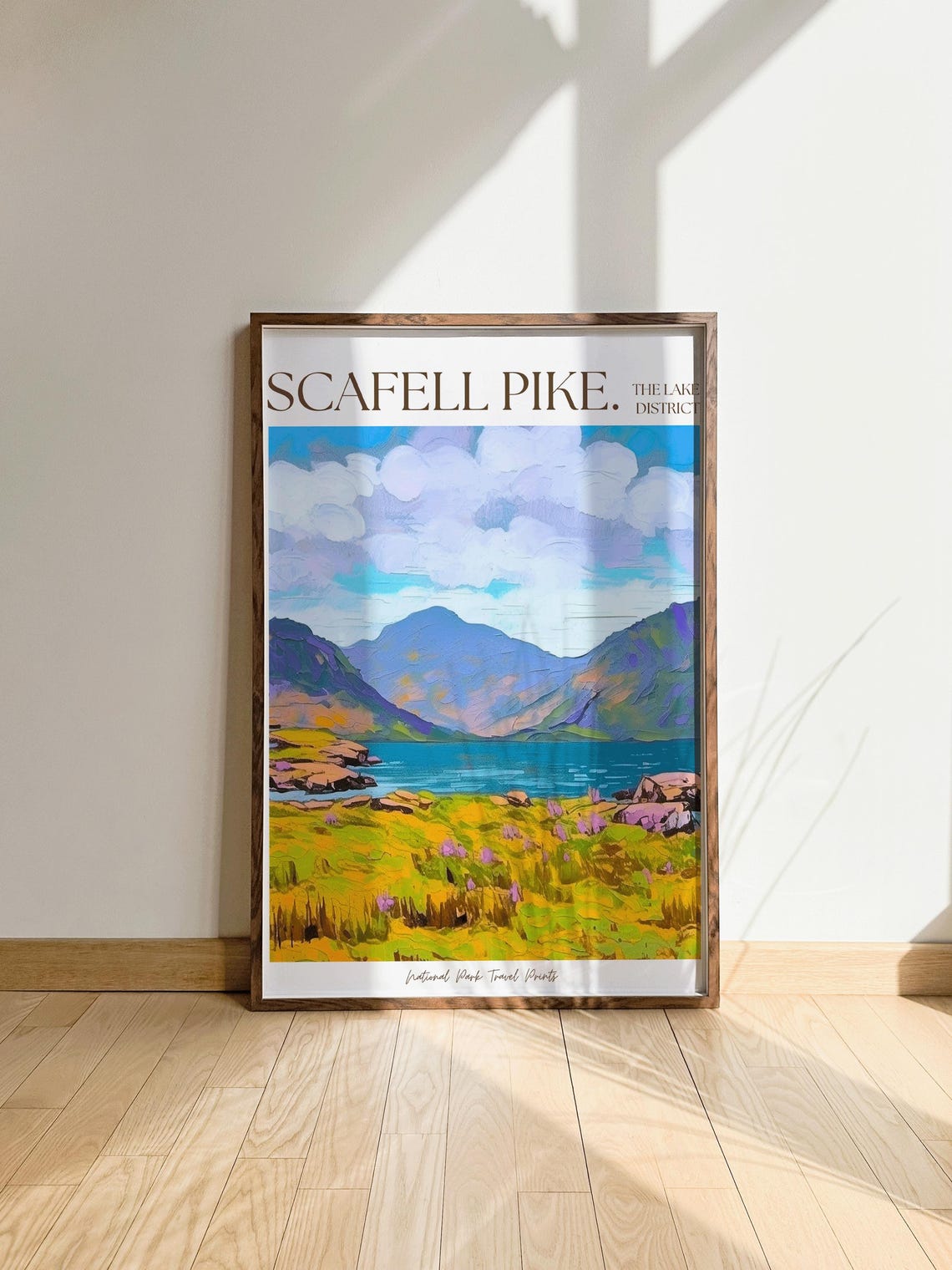 Scafell Pike Lake District Travel Poster, Mountain Decor - Image 4