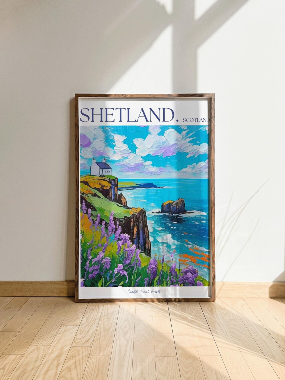Shetland Islands Travel Poster, Scottish Coastal Decor - Image 4