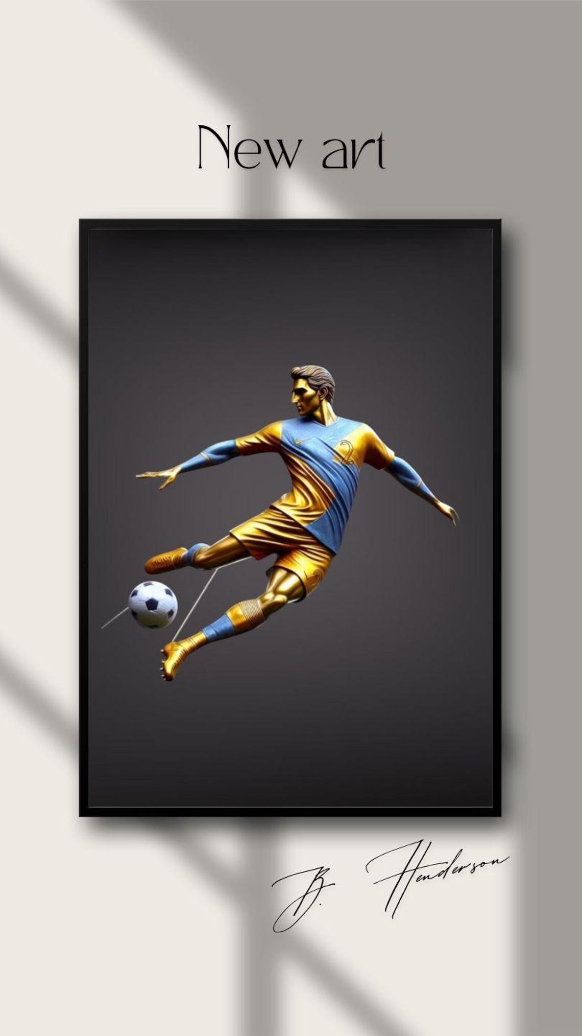 Footballer Wall Art Football Player Illstrasyon Wall Art Minimalist Wall Art Pdf Files Print Wall Art Soccer Player - Image 3