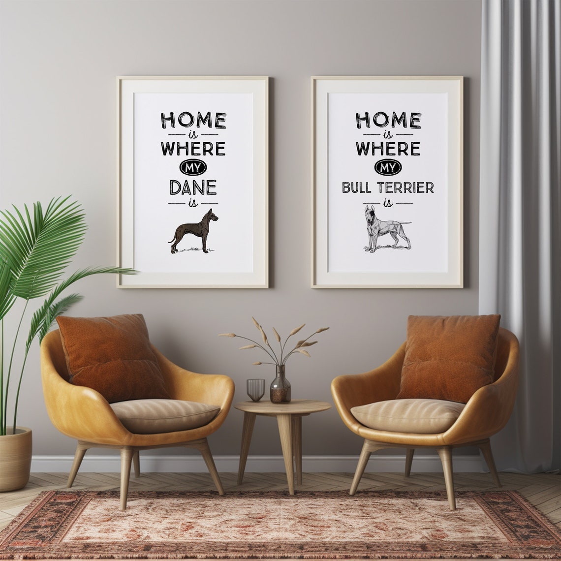 Home Is Where My Dane Is Great Dane Dog Quote Poster for Dane Owners - Image 2