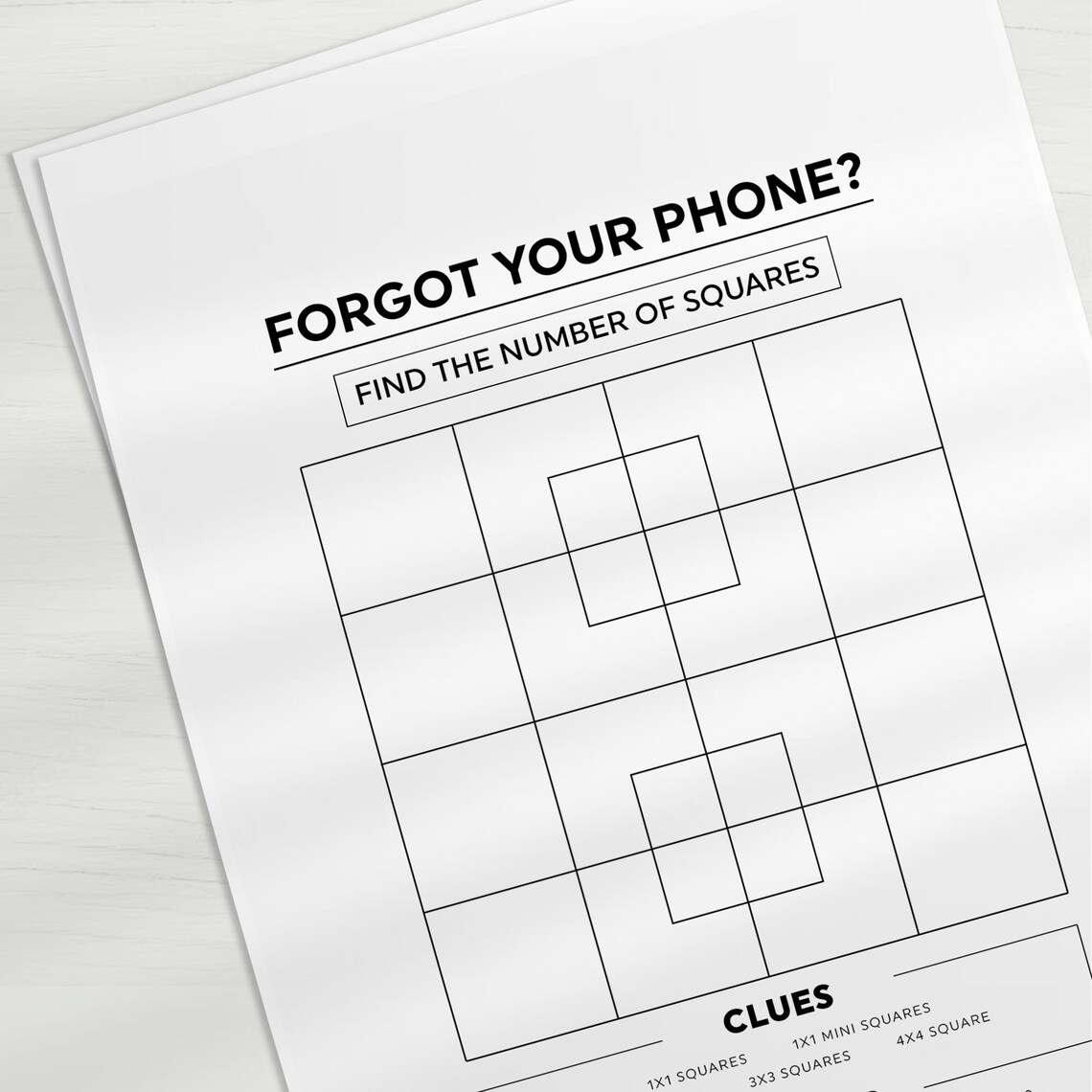 Forgot Your Phone Find The Squares Bathroom Poster - Image 2