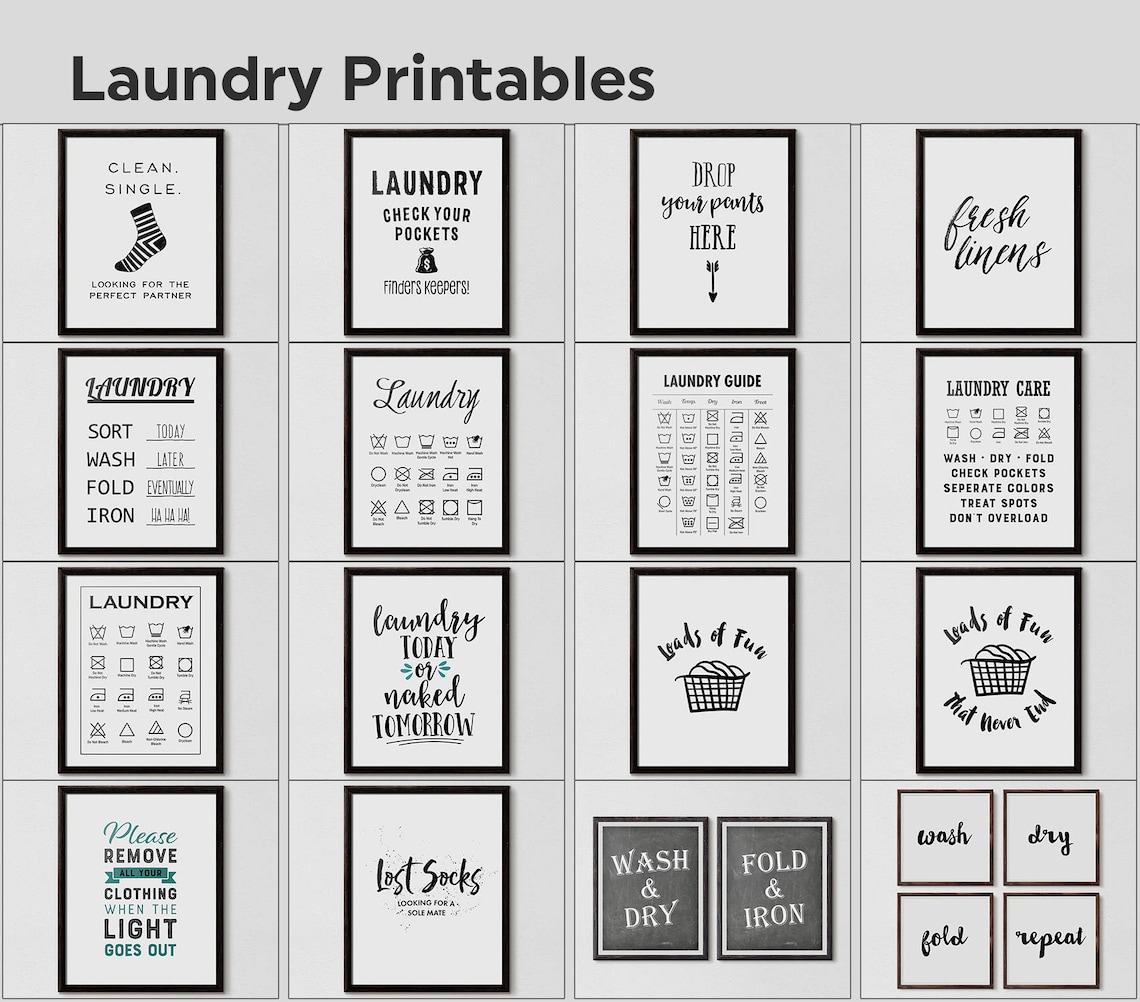 Laundry Sign Funny Laundry Room Wall Art Print - Image 2