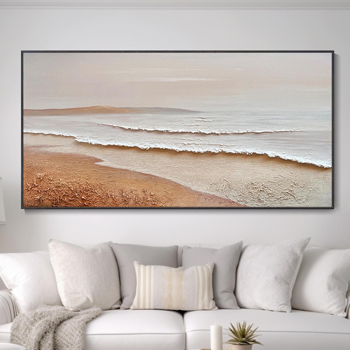 Abstract Wave, Modern Neutral Texture Art Print