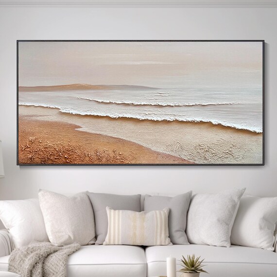 Abstract Wave, Modern Neutral Texture Art Print
