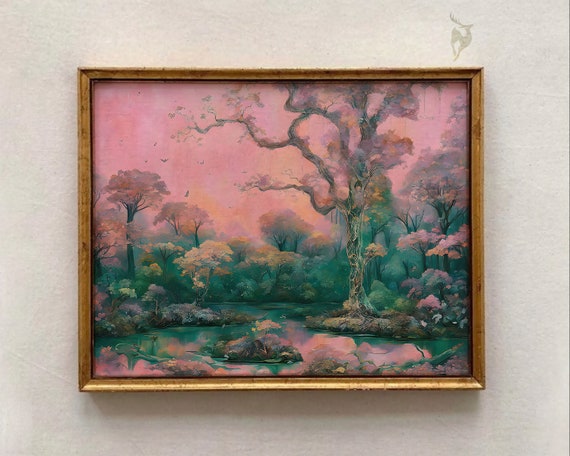 Surreal Landscapemaximalist Decormoody Wall Art Printsvintage Oil Painting Posterdark Academia Decoreclectic Altered