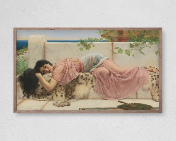 Samsung Frame Tv Art Apartment Decor Girl Boutique Vintage Oil Painting Downloadantique Paintingfamous Artist Artwork