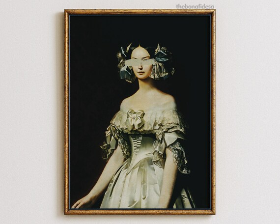 Dark Academia Altered Art Print Moody Surrealist Decor