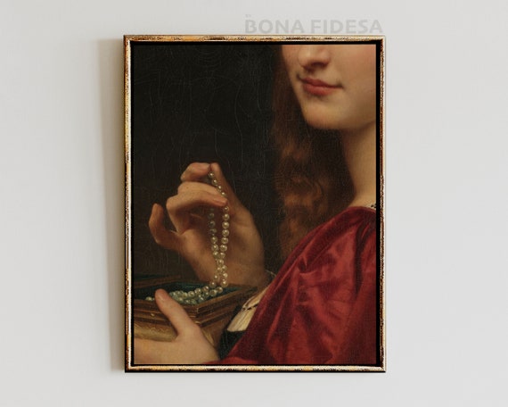 Baroque Woman Portrait Print Eclectic Gallery Wall Art