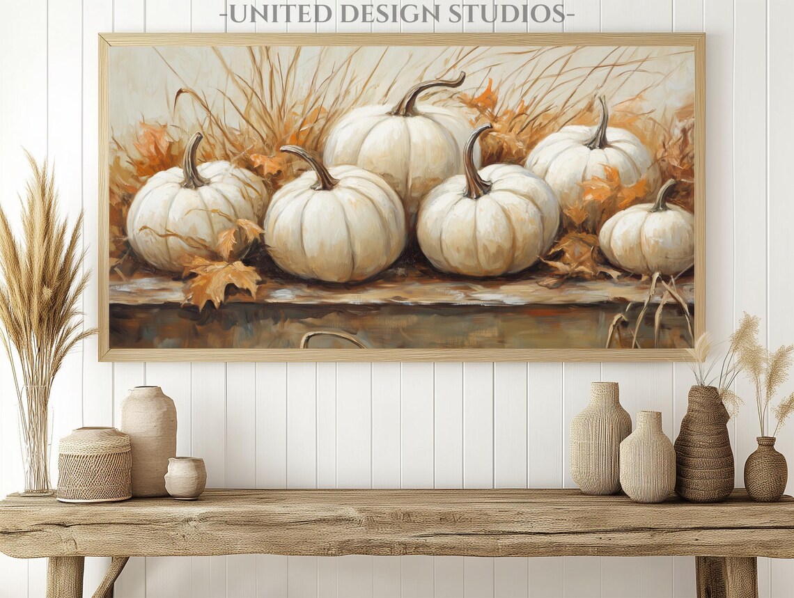 Pumpkin Painting for Fall Autumn, Art Print - Image 2