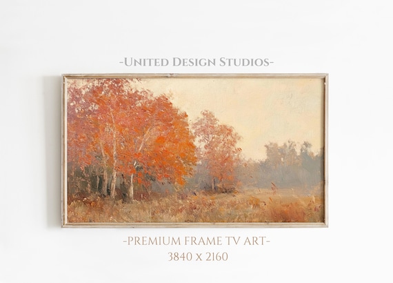 Autumn Trees Fall Landscape Art Print, Seasonal Decor