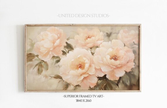 Peony Flower Spring Botanical Art Print, Victorian Decor