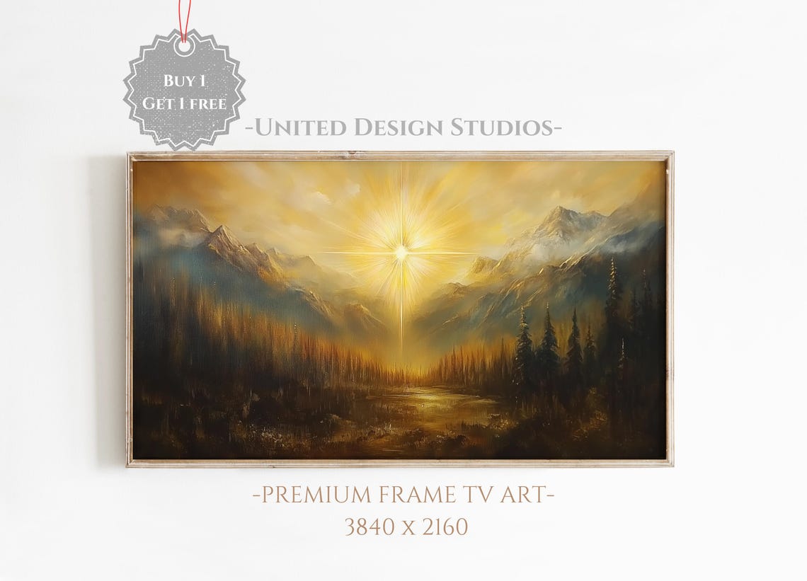 Star Of Bethlehem Christmas Frame Tv Art Painting Of The Star Of Bethlehem Nativity Frame Tv Art Religious Tv Art Christian Frame Tv Art