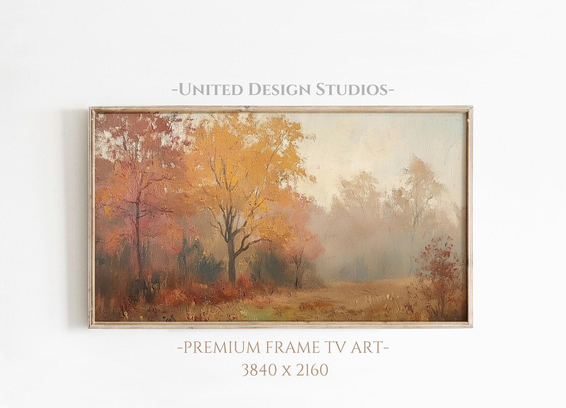 Autumn Landscape Art Print, Farmhouse Season Decor