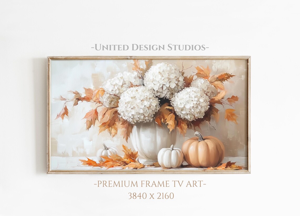 Autumn Still Life With Pumpkins, Rustic Wall Art