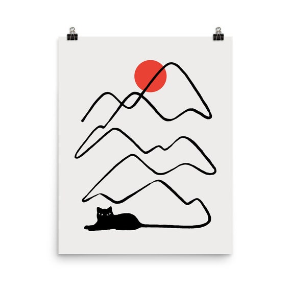 Cat Landscape 68 Art Print