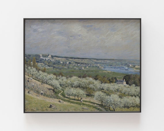 Scenery Print Vintage Art Country Print Vintage Landscape Painting Rustic Painting Landscape Wall Art Moody Landscape Art