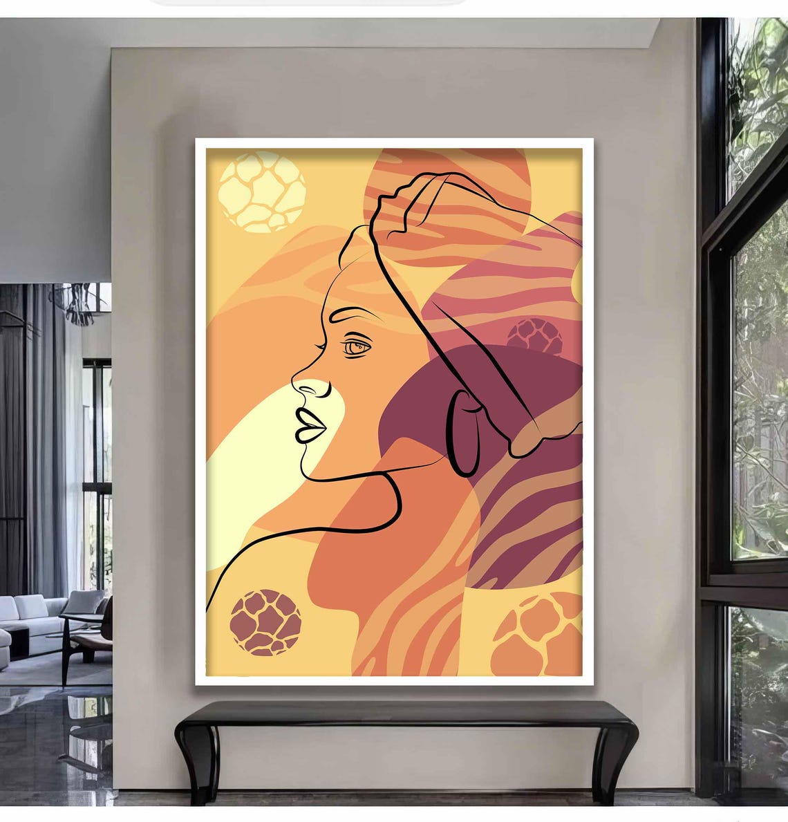 Modern Woman Wall Art Modern Woman Print Woman Woman Wall Decor Woman Wall Art Woman Painting - Image 2