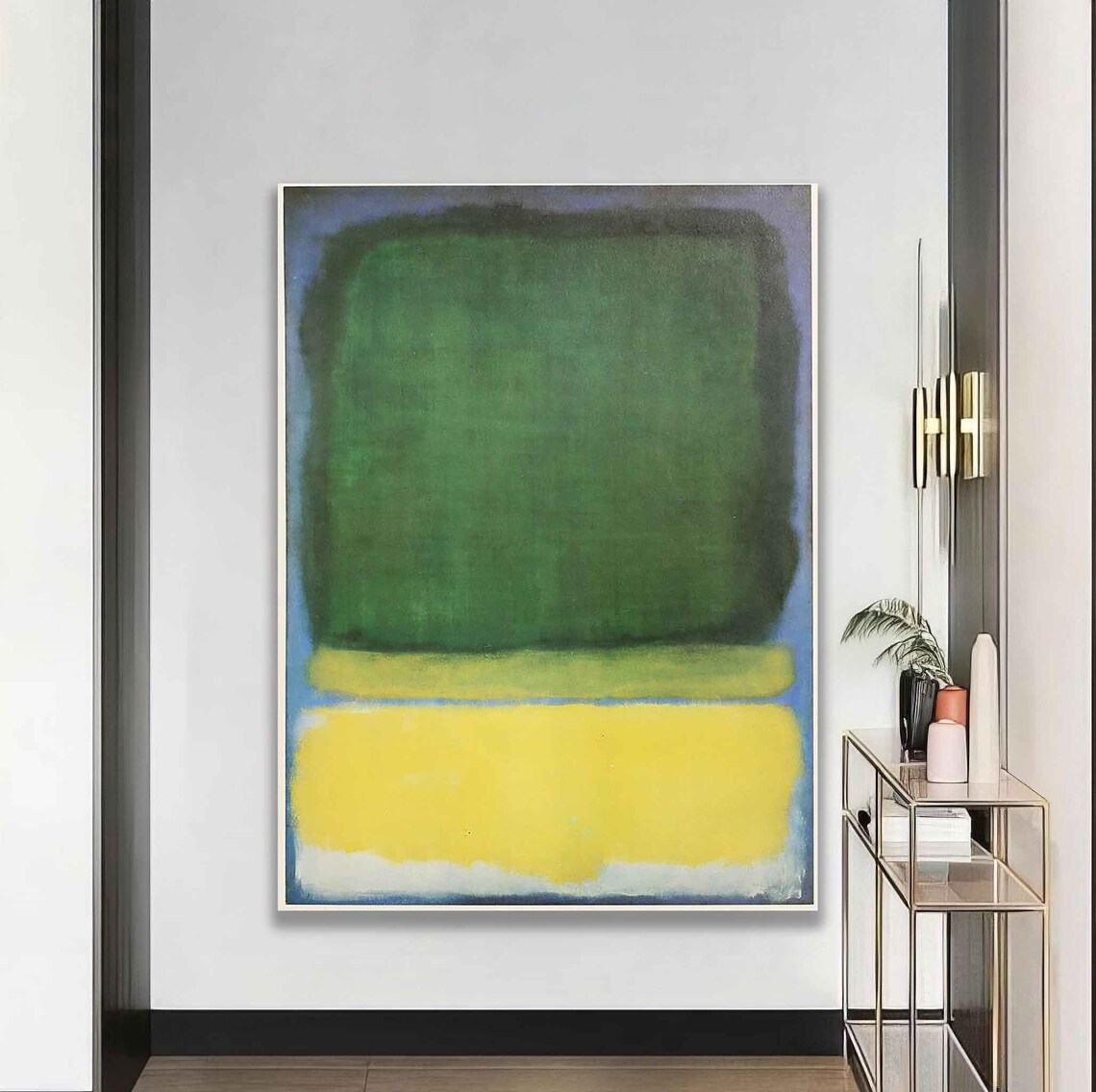 Green Yellow Color Field Abstract Modern Minimalist Wall Art Poster - Image 4