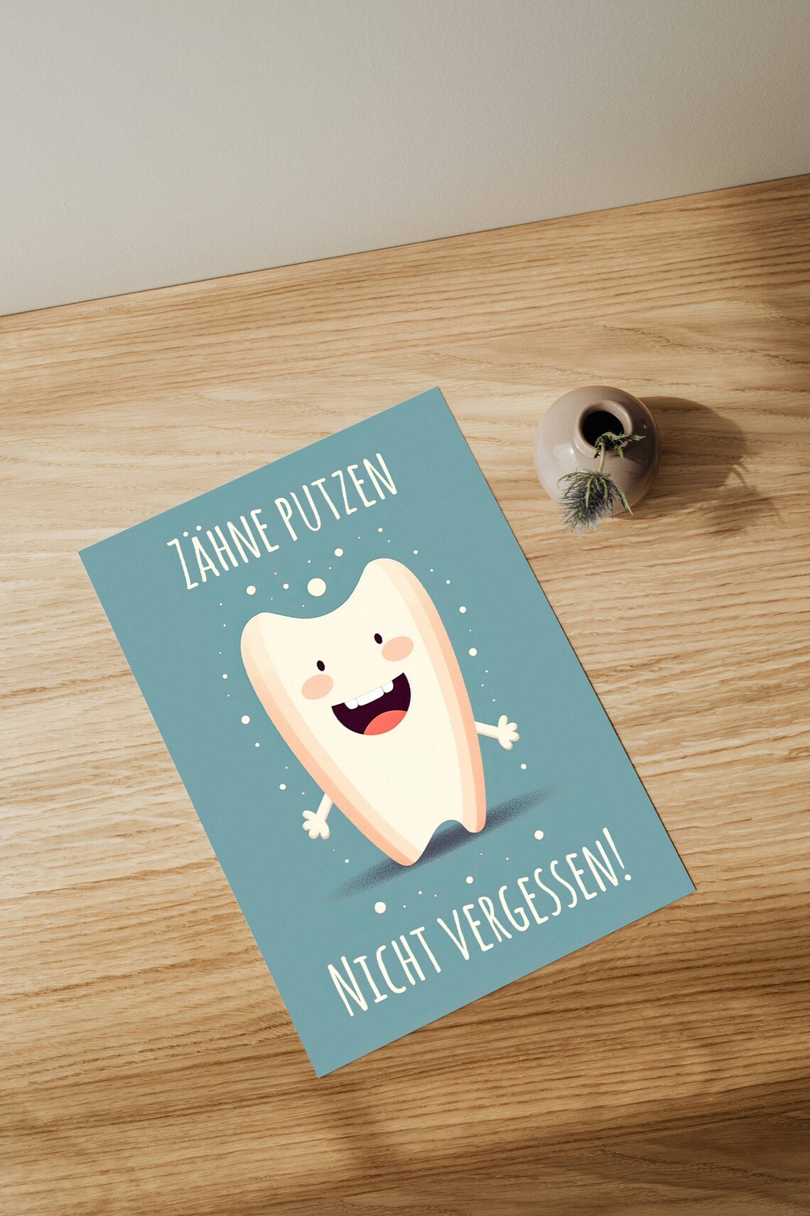 Brush Your Teeth Reminder Poster for Children