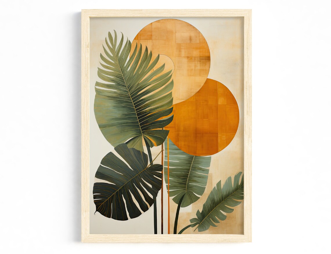 Monstera Poster, Tropical Plant Decor Art Print