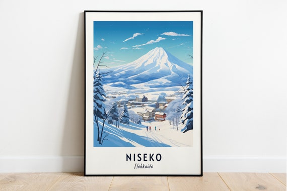 Niseko Travel Print Niseko Ski Poster Hokkaido Ski Poster Niseko Ski Resort Print