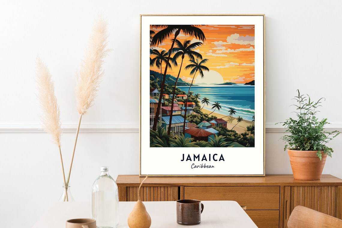Jamaica Travel Poster, Caribbean City Art Print - Image 2