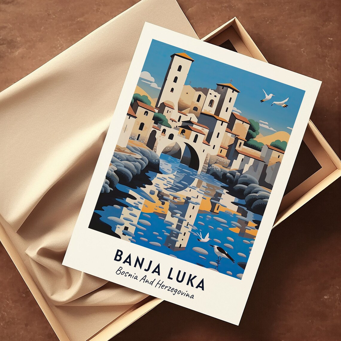Kastel Fortress Travel Poster, Banja Luka Bosnia - Image 3