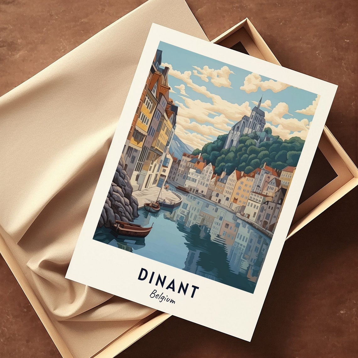 Citadel Of Dinant Travel Print Wall Art Dinant Belgium City Print Citadel Of Dinant Travel Gift Citadel Of Dinant Poster Travel Gift - Image 3