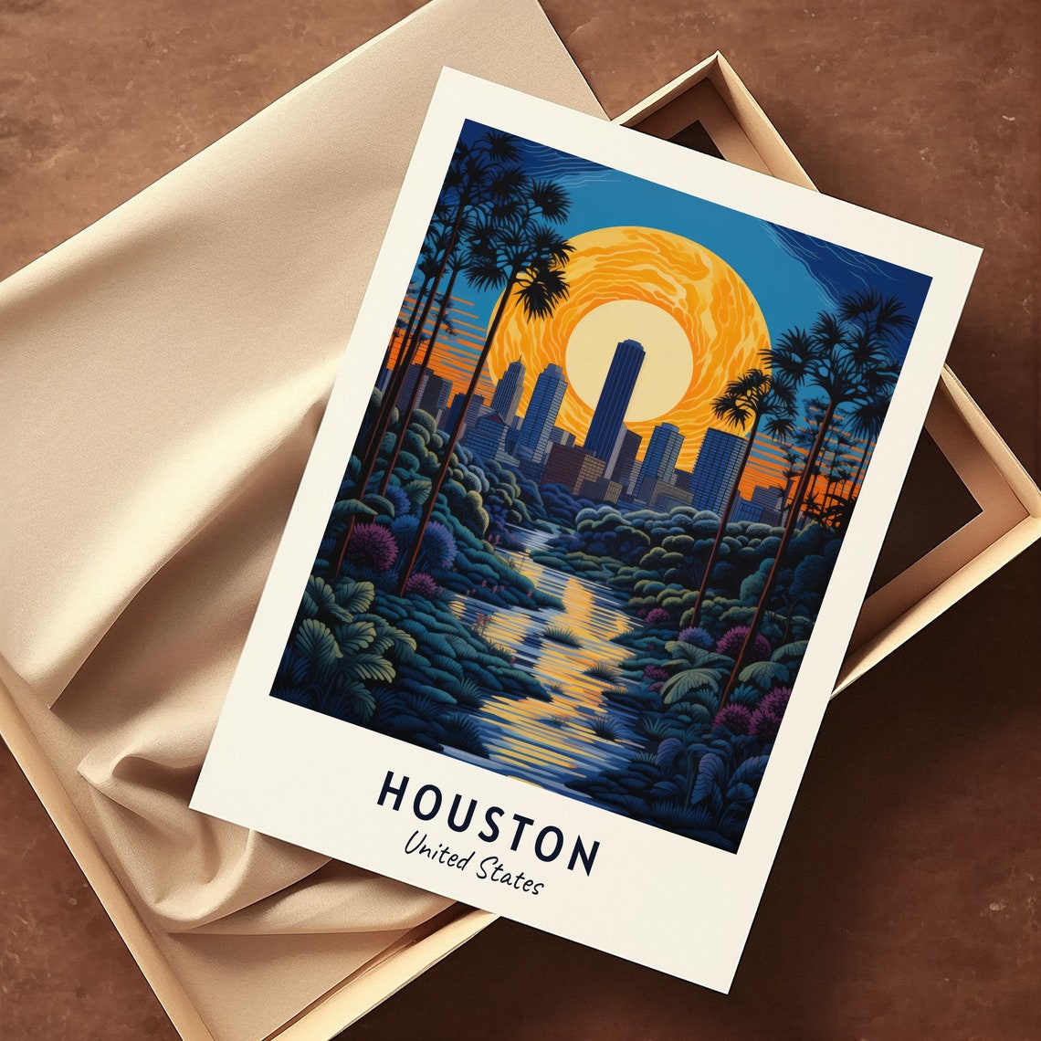 Houston United States Travel Print Wall Art Houston United States City Print Houston United States Travel Gift Houston Travel Gift - Image 3
