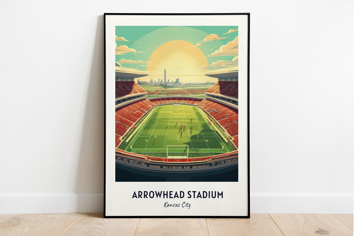 Arrowhead Stadium Kansas City Chiefs Football Game Day Poster