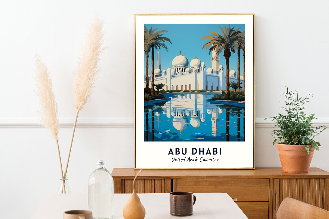 Abu Dhabi United Arab Emirates Travel Poster - Image 2