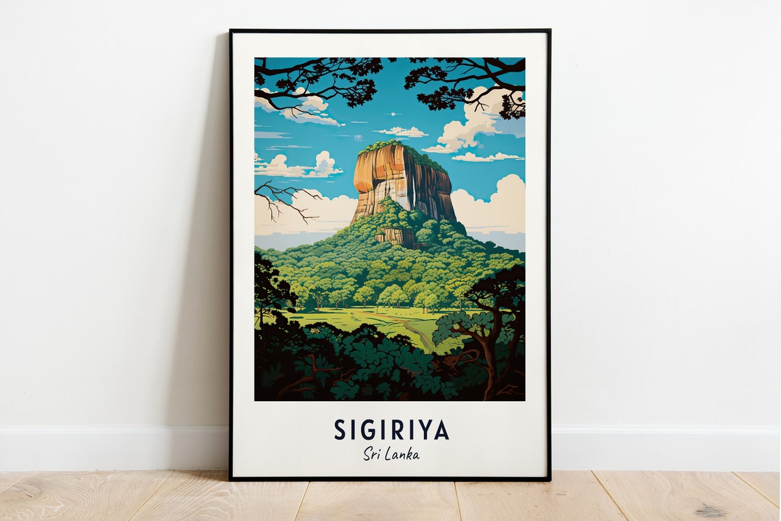 Sigiriya Travel Print Wall Art Sigiriya Sri Lanka City Print Sigiriya Travel Gift Sigiriya City Poster Travel Gift