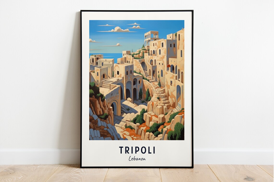 Tripoli Lebanon Travel Poster, City View