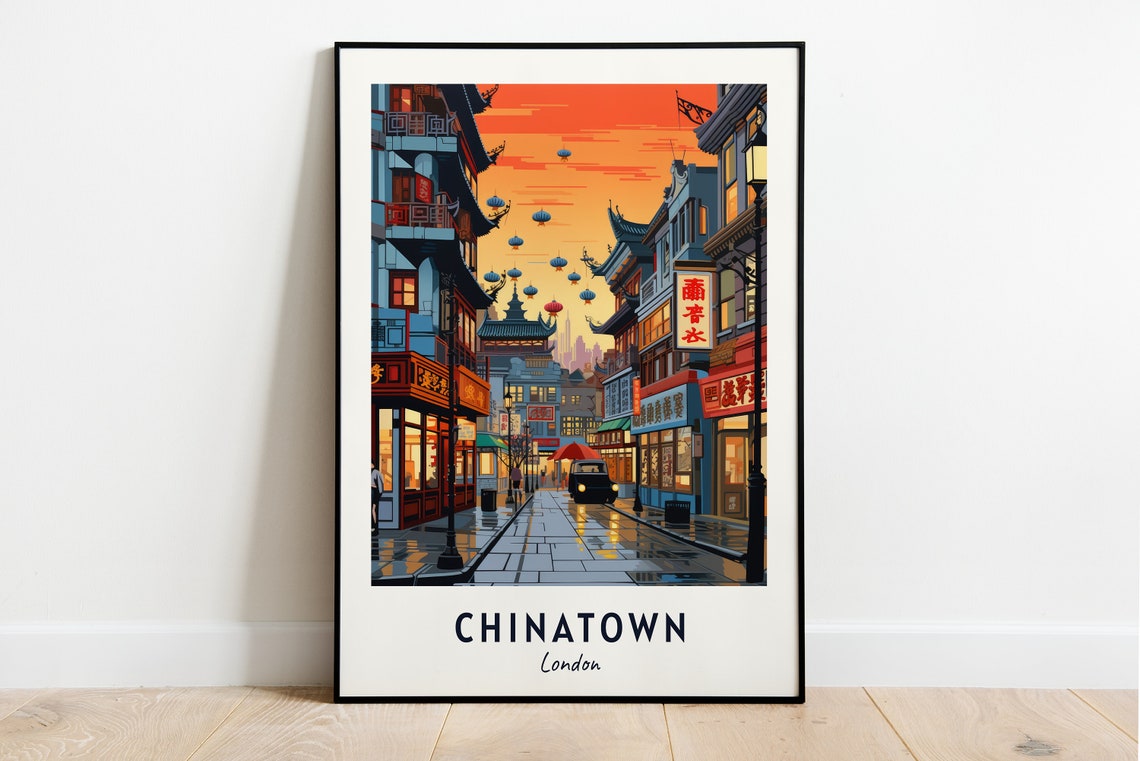 Chinatown London Travel Print Wall Art Chinatown London City Print Chinatown London Travel Gift Chinatown London Poster Travel Gift