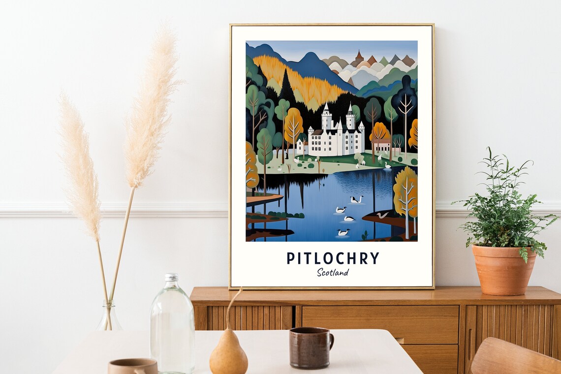 Blair Castle Travel Poster, Pitlochry Scotland - Image 2
