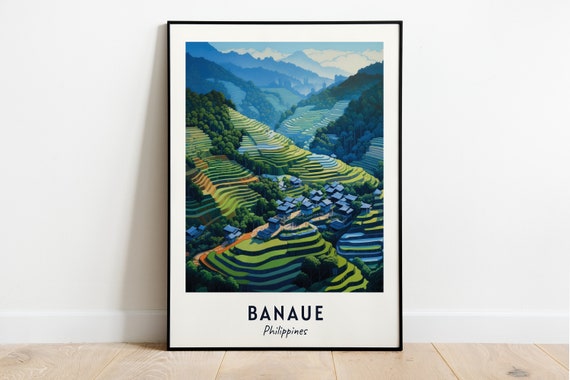 Banaue Rice Terraces Travel Poster, Philippines