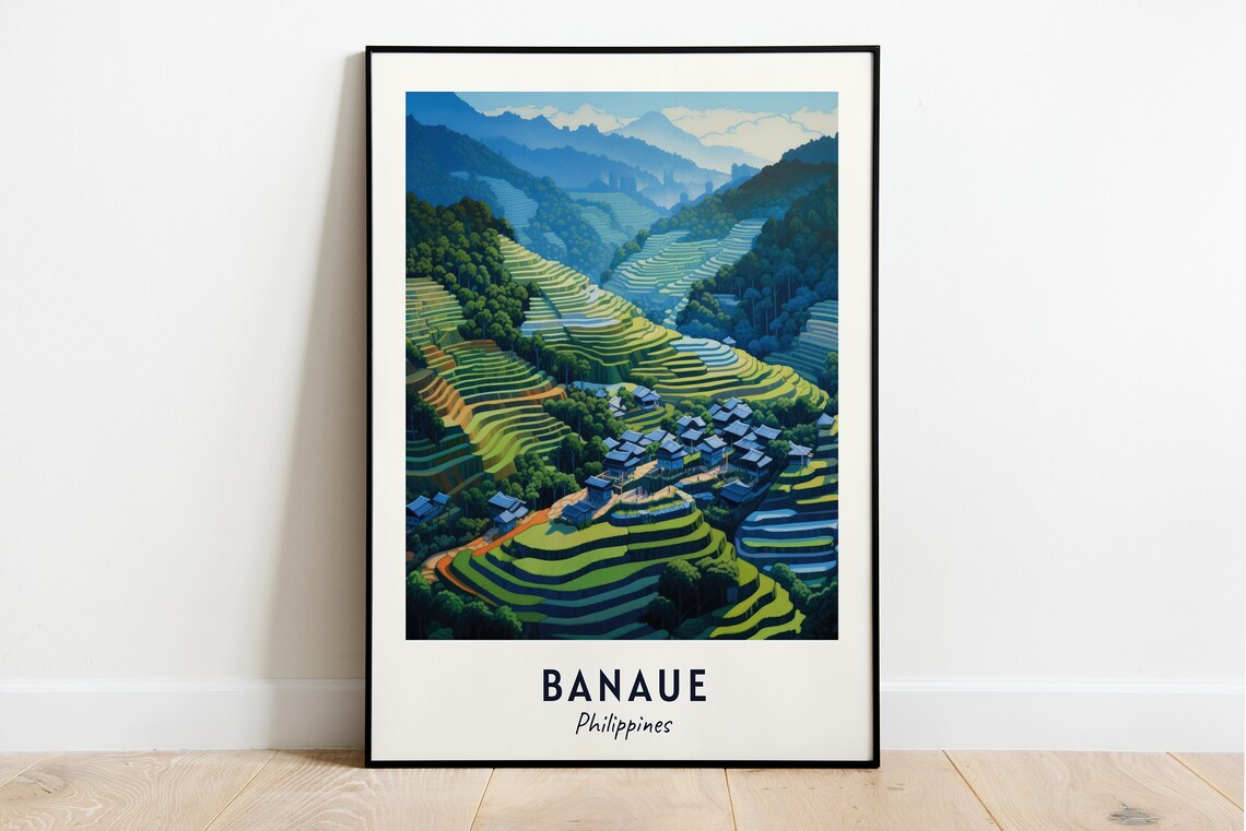 Banaue Rice Terraces Travel Poster, Philippines
