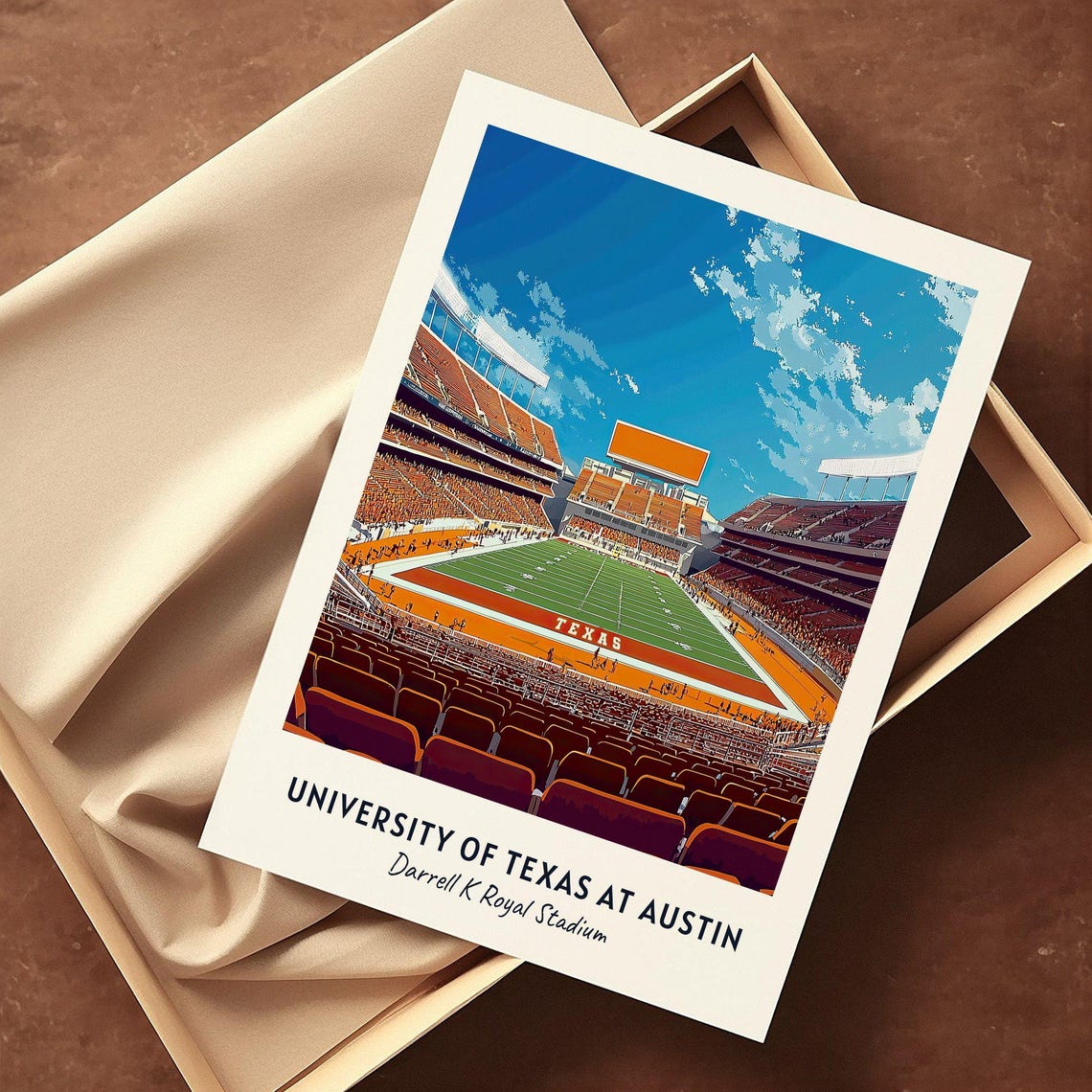 University of Texas Austin Darrell K Royal Stadium Longhorns Poster - Image 3