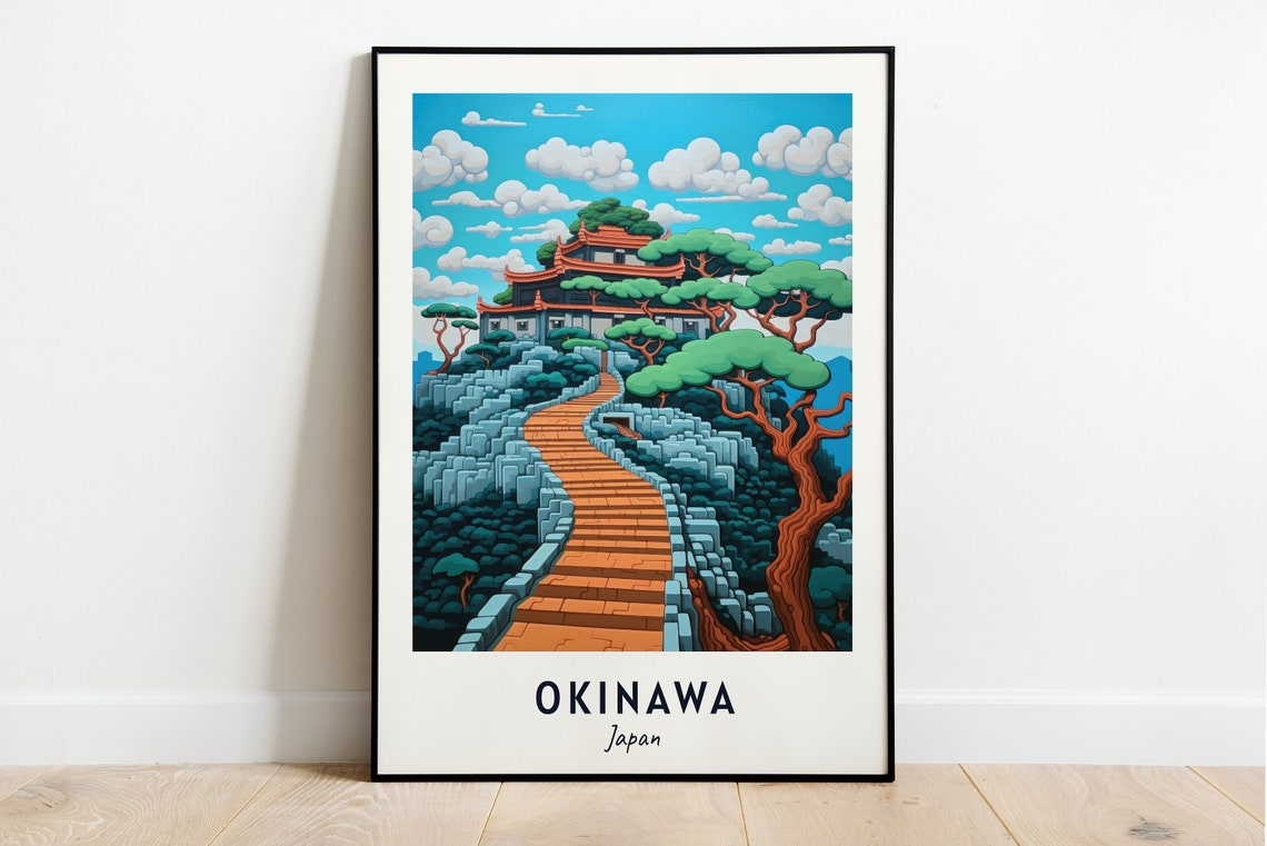 Shuri Castle Travel Print Wall Art Okinawa Japan City Print Shuri Castle Travel Gift Shuri Castle Poster Travel Gift