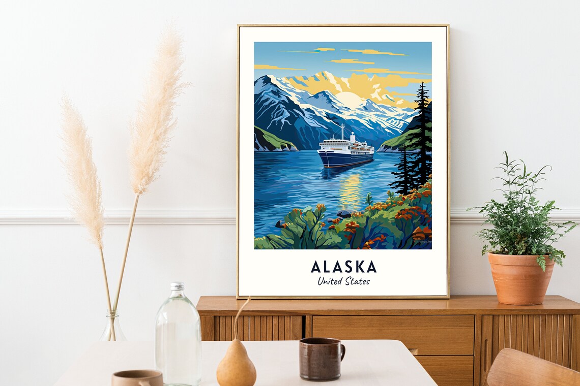 Alaska City Travel Poster, United States Print - Image 2