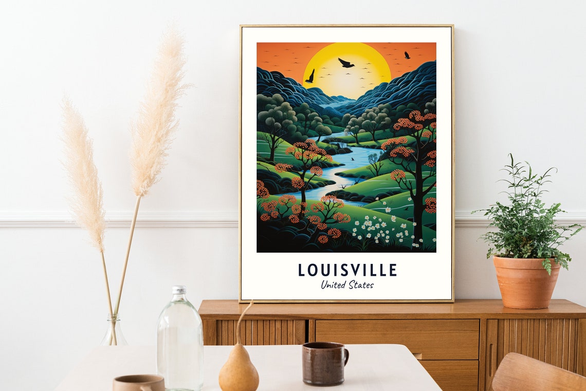Louisville United States Travel Print Wall Art Louisville United States City Print Louisville United States Travel Gift Louisville - Image 2